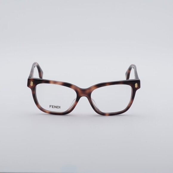 Fendi FE50055F 053 Eyeglasses Havana 52mm Square Frame - Picture 3 of 10